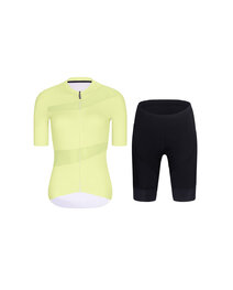 RIVANELLE Cycling short sleeve jersey and shorts - GLAMOR - black/yellow